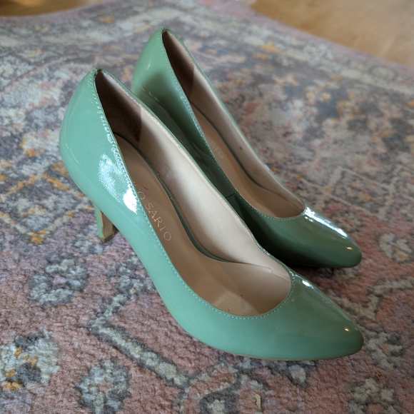 Franco Sarto Green Patent Leather Heels 6.5 - Picture 2 of 7